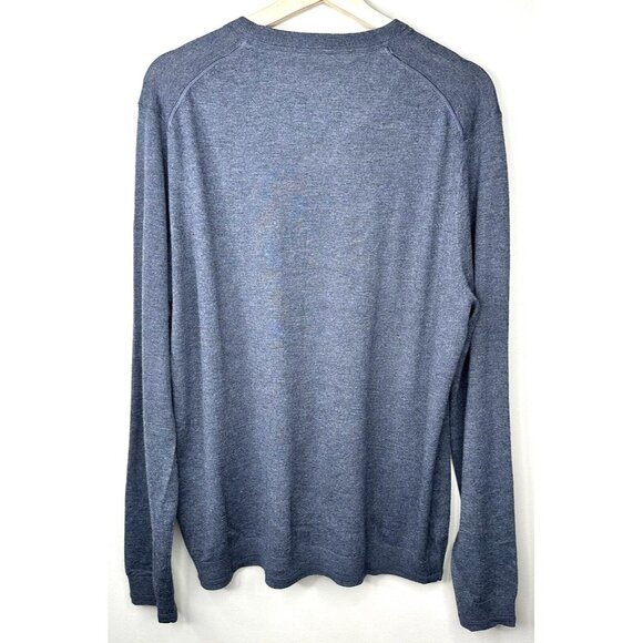 Ted Baker Mens Sweater Wool Cashmere Silk Blend V Neck Gray Size 6 US XL - Picture 2 of 15